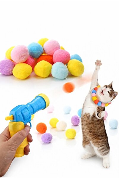 Umiya Peluş Top Atıcı Kedi Oyuncağı Etkileşimli Evcil Hayvan Aktivite ve Eğle...