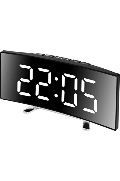 STARSTAR LED Curved Digital Alarm Clock USB Battery Powered Temp Display Snoo...