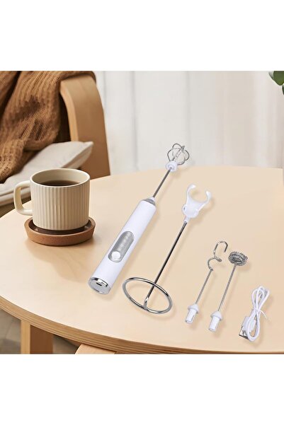 STARSTAR Handheld milk frother w/3 Adj. speeds - USB Recharge - & comes w/2 S...
