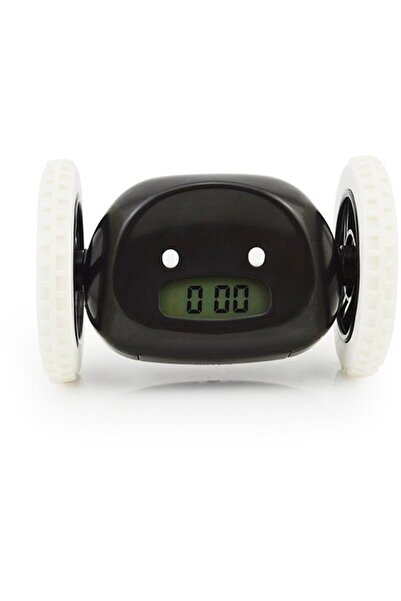 STARSTAR Black Loud Digital Escape Alarm Clock with Wheelchair Snooze, Rollin...
