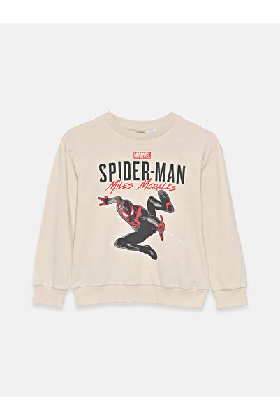 LC Waikiki Crew Neck Spider-Man Printed Boys' Sweatshirt