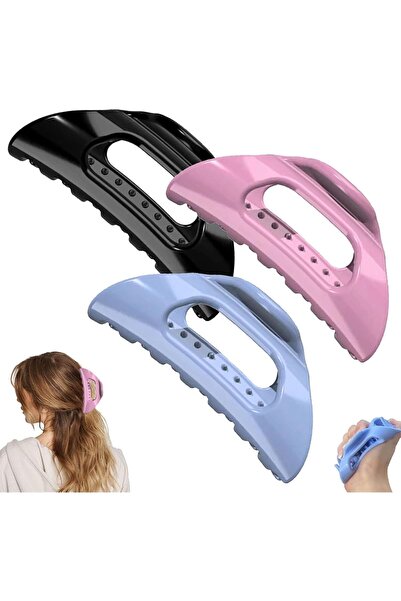 STARSTAR Three-piece comfortable hair clip set, ultra-soft and flexible, for ...
