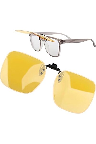 STARSTAR Clip-on night glasses, over-the-glasses with HD yellow lenses, light...