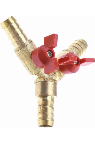 STARSTAR Y-type tee hose connector - brass ball valve diverter - 10mm diameter