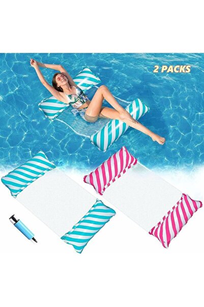 STARSTAR Two-pc floating hammock set. Four-in-one inflatable pool hammock. Fo...
