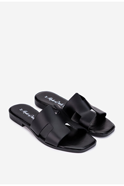 Dasha Sandale tip papuc dama din piele neagra