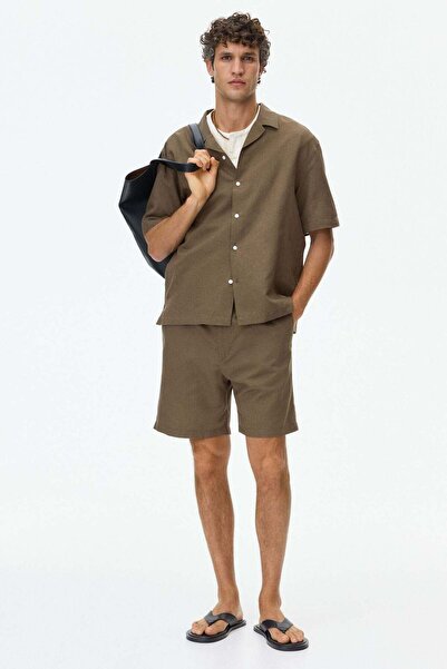H&M Relaxed Fit Linen-blend resort shirt