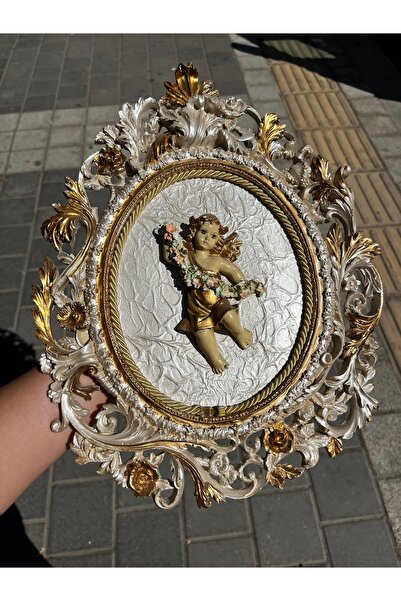 Genel Markalar Barok Tarzı Melek Figürlü Dekoratif Vintage Duvar Panosu