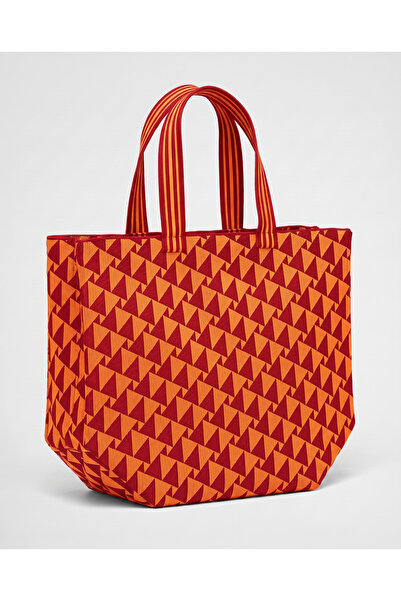 Qoolest Women's Geometric Patterned Double Handle Large Size Shoulder Bag