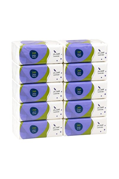 Generic Brand Lavender Facial Tissue Box 10 Pack, 200 Sheets, 2-Ply Soft Faci...