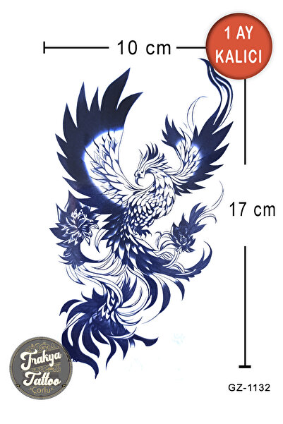 Trakya Tattoo 1 Ay Kalıcı Hayalet Dövme Yarım Kol Anka Geçici Dövme GZ-1132