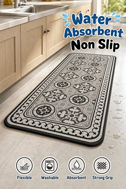 Generic 1Pc Diatom Mud Anti Fatigue Non Slip Kitchen Floor Mat Waterproof Eas...