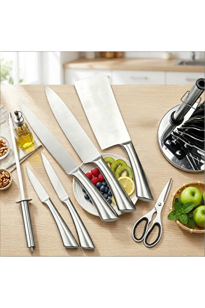 Klyte 8 Piece Kitchen Knife Set, Razor Sharp Cutlery Collection with Ergonomi...
