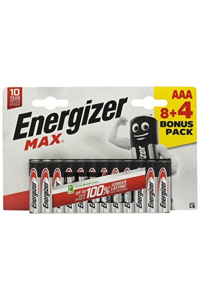 Energizer Set, Max Alkaline Batteries Power Aaalr03 8, 4 pcs /
