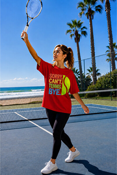 VODEXA Unisex Oversize Tennis Printed T-Shirt 100% Cotton Tennis Themed Comfo...