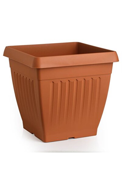 BAMI NETWORK Ghiveci Patrat Plastic Teracota 40x40x36cm pentru Gradina