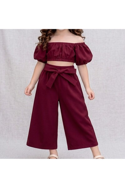 shop Girl's 2-Piece Combination Woven Summer Stylish Design