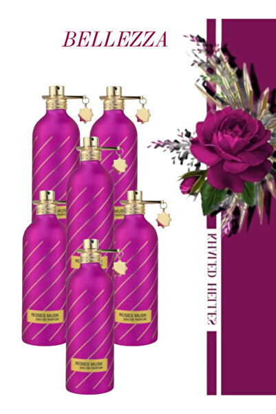 Bellezza 6 قطع عطر الورد والمسك 100 مل