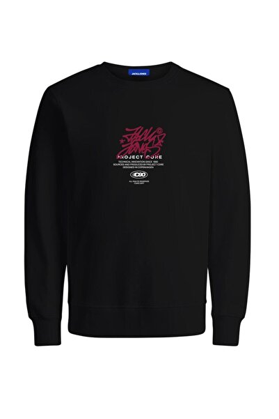 Jack & Jones Μπλούζα φούτερ ανδρική "Scripture" μαύρη