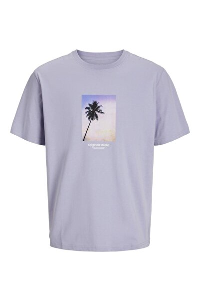 Jack & Jones Μπλούζα κοντομάνικη ανδρική "Miami" λιλά
