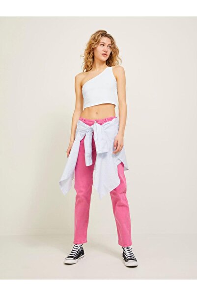 Jack & Jones Μπλούζα crop top "Fran" λευκή