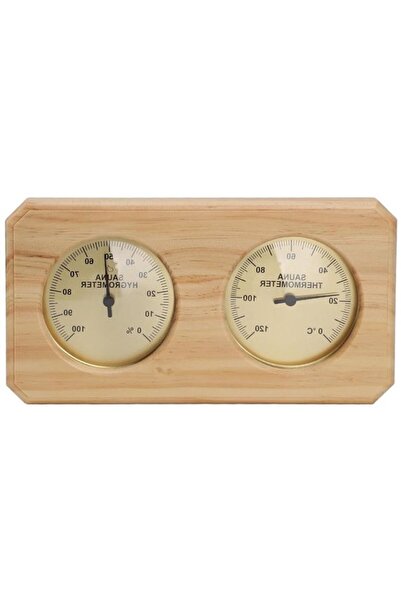 STARSTAR Sauna Thermometer Hygrometer - Wood Gold - Sauna Comfort - 2-in-1 Me...
