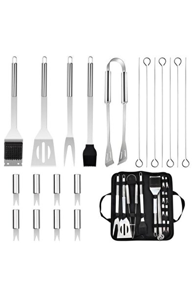STARSTAR BBQ Utensils - 20-Piece Set - Stainless Steel - Durable - Rust-Resis...
