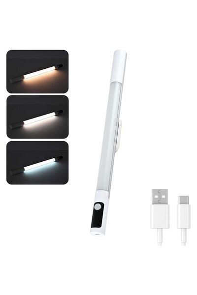 STARSTAR Wireless Rechargeable LED Cabinet Light Strip with Motion Sensor, 3 ...