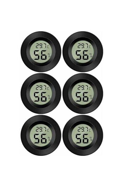 STARSTAR 6-Pack Mini Digital LCD Thermometer & Hygrometer Monitors (-50°C to ...