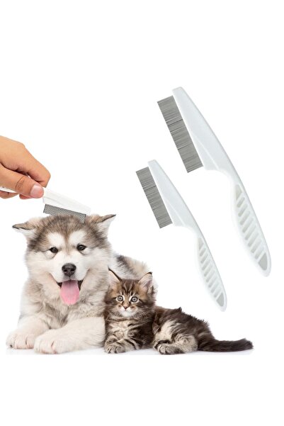 STARSTAR Two-Piece Multi-Functional 2-in-1 Pet Grooming Brush Set: Fine-Tooth...