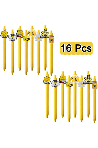 Choice1 16 Pcs 8/16 Pcs Bee Neutral Pen Set Black Ink Bumblebee Pen For Party...