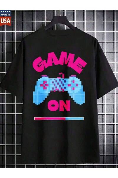 LİNA06 % Cotton Game On Pixel Controller Graphic-Shirt Men And Women Made In ...