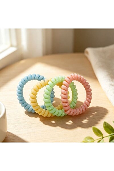 idei Set cu 4 bucăți elastice spiralate de păr 5,5 cm, elasticitate bună, nu ...