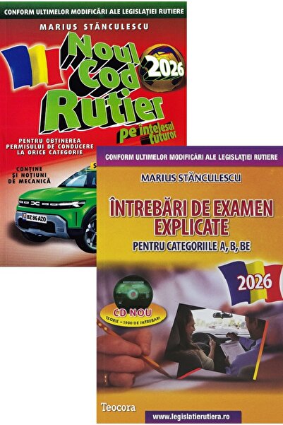 Editura Teocora Pachet 2026: Noul cod rutier pe înțelesul tuturor + Întrebări...