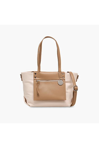 Marina Galanti Colourblock Tote Bag with Zip Closure