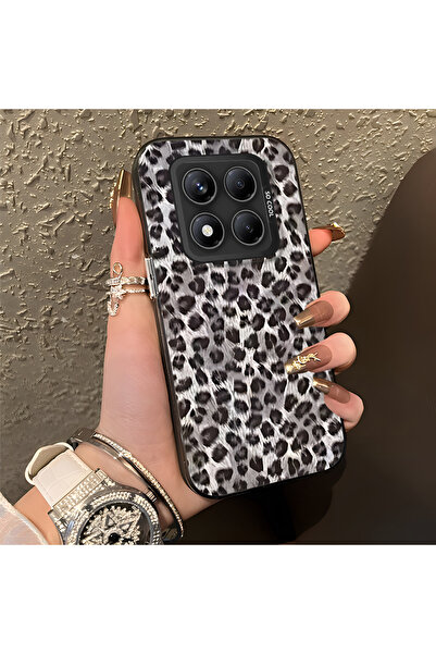 ARTISHELL Redmi Note 14 Pro 4G/5G Uyumlu Şık Gri Leopar Lens Koruma Telefon K...