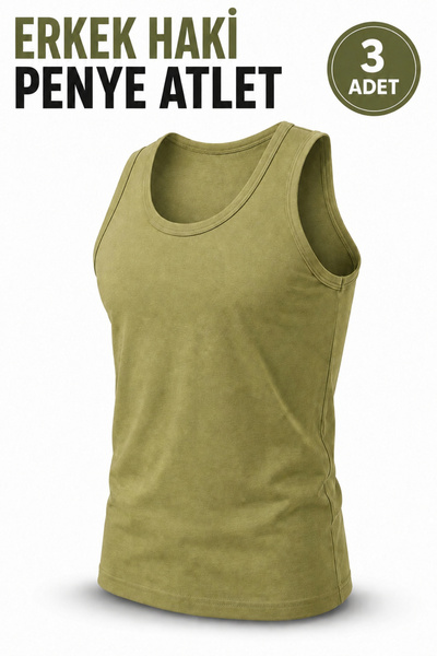 Alıç Combed Cotton Military Athlete Men's Khaki Color Cotton - Breathable Com...