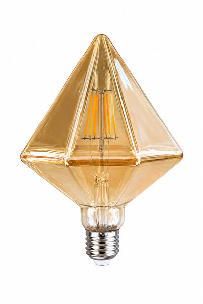 Helios Ledmar HS-2091 6W E27 Rustik Elmas LED Ampul Sarı Ledmar 2 Adet