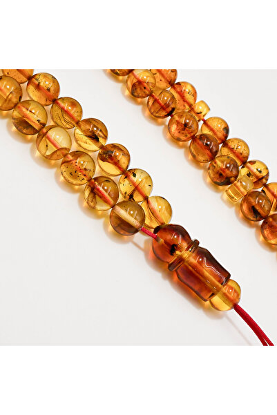 Generic Brand Natural Baltic Amber Hashari Rosary – 99 Beads 8-8.5mm Round Pr...