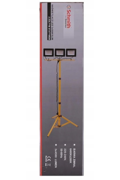 SCHMITH Proiector LED halogen pentru șantier pe stativ 3x50W 4500LM IP65