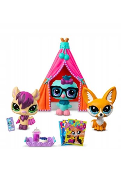 LPS Littlest Pet Shop Set Petrecere în Pijamale cu trei animale, accesorii 3-...