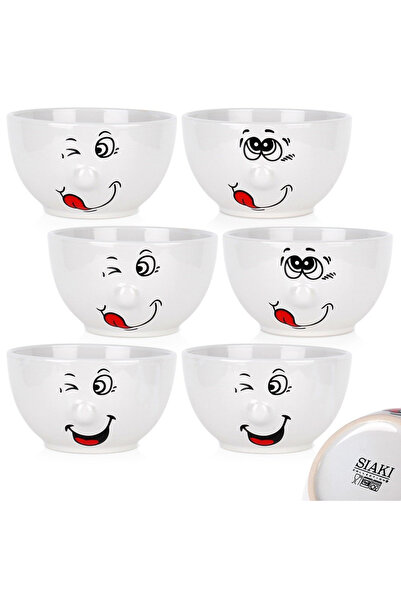Koopman 6x Bol ceramic pentru supă, fulgi, brânză, gustări, salată