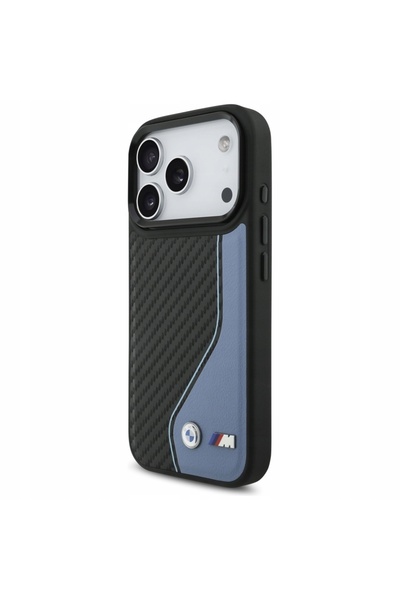 BMW Husă M Carbon Logo MagSafe pentru iPhone 17 Pro albastră