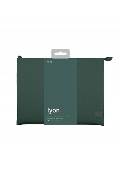 uniq Husă laptop Lyon 14 inch verde/verde pădure Impermeabilă RPET