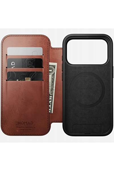 NO BRAND Husă din piele Nomad pentru iPhone 17 Pro, compatibilă MagSafe, tip ...