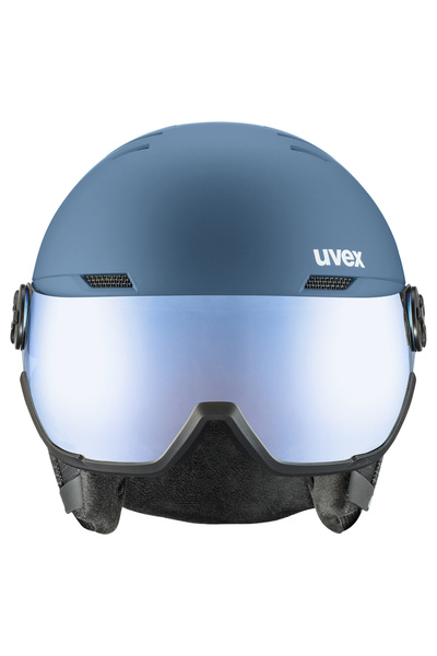 Uvex Cască de schi Wanted, vizor albastru, 58-61cm
