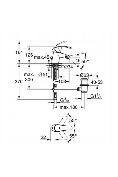 Grohe Baterie bideu Eurosmart crom 32929002
