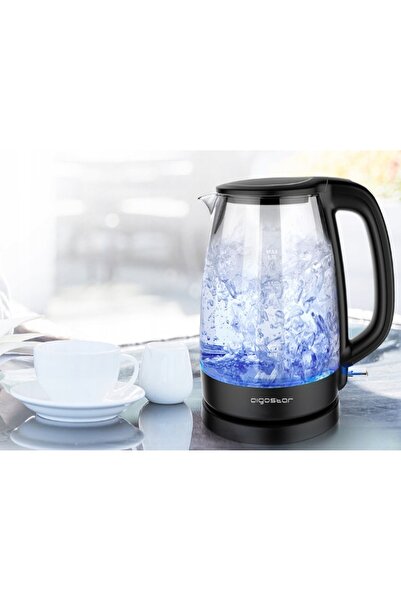 AIGOSTAR Fierbător electric Adam din sticlă, cu iluminare LED, 1.7L, 2200W