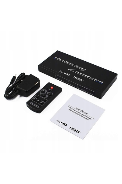 Spacetronik DIVIZOR HDMI 4x1 QUAD MULTI VIEWER COMUTATOR 4x1 Divizor + TELECO...