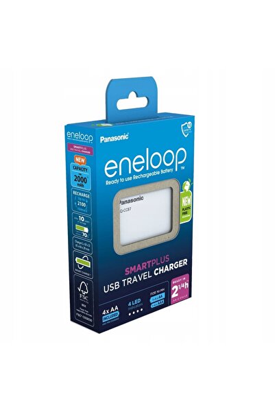 PANASONIC Încărcător USB Smartplus + 4 x AA Eneloop 2000 mAh